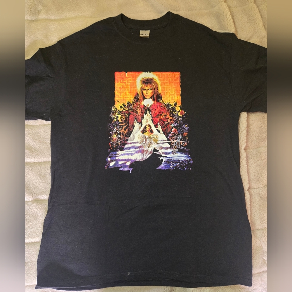 Redbubble Black Tee with Vibrant Graphic